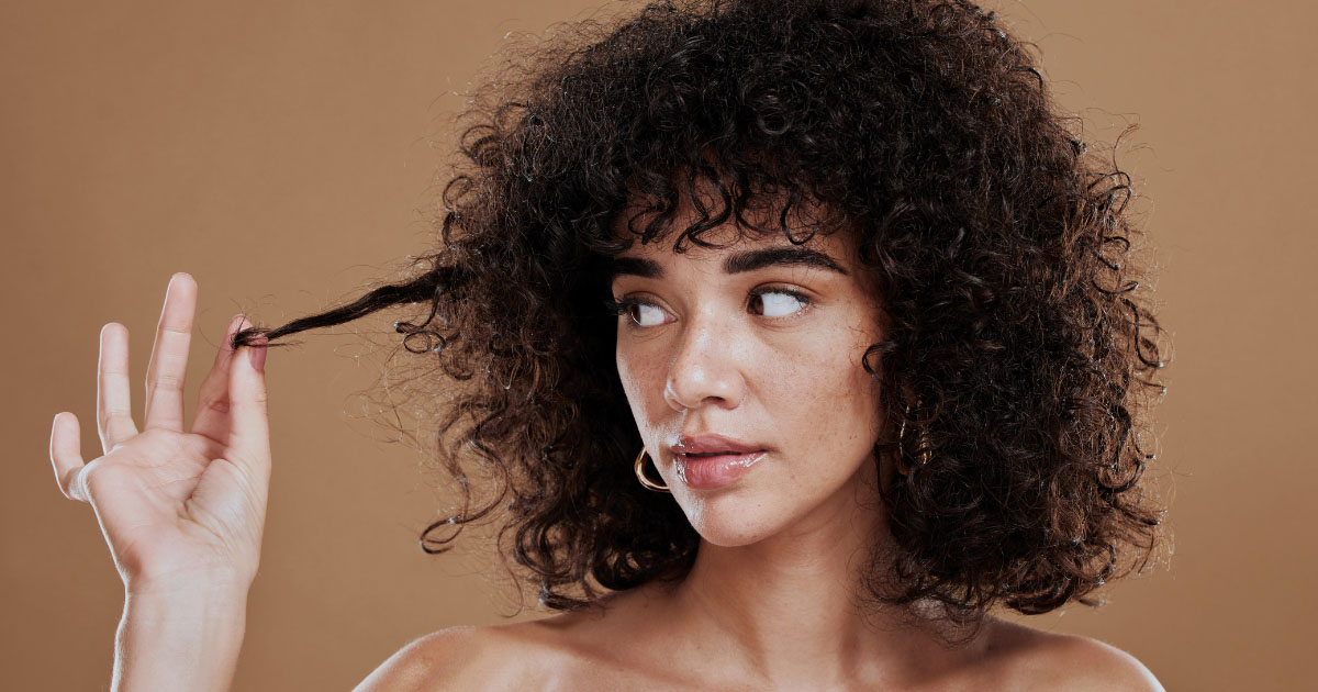 girl with curly hair