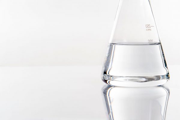 laboratory equipment on a laboratory table on a white background during the experiments